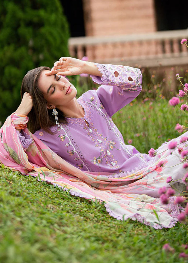 Roheenaz Embroidered Lawn Suits Unstitched 3 Piece D-03 A Wisteria - Summer Collection