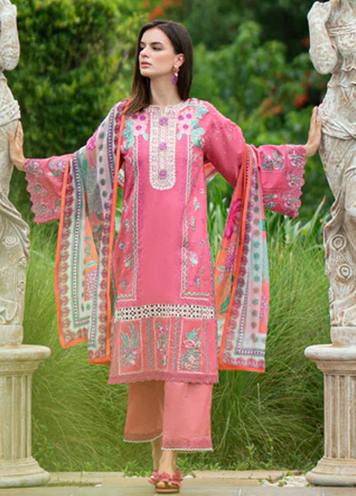 Roheenaz Embroidered Lawn Suits Unstitched 3 Piece D-04 B Miralyn - Summer Collection