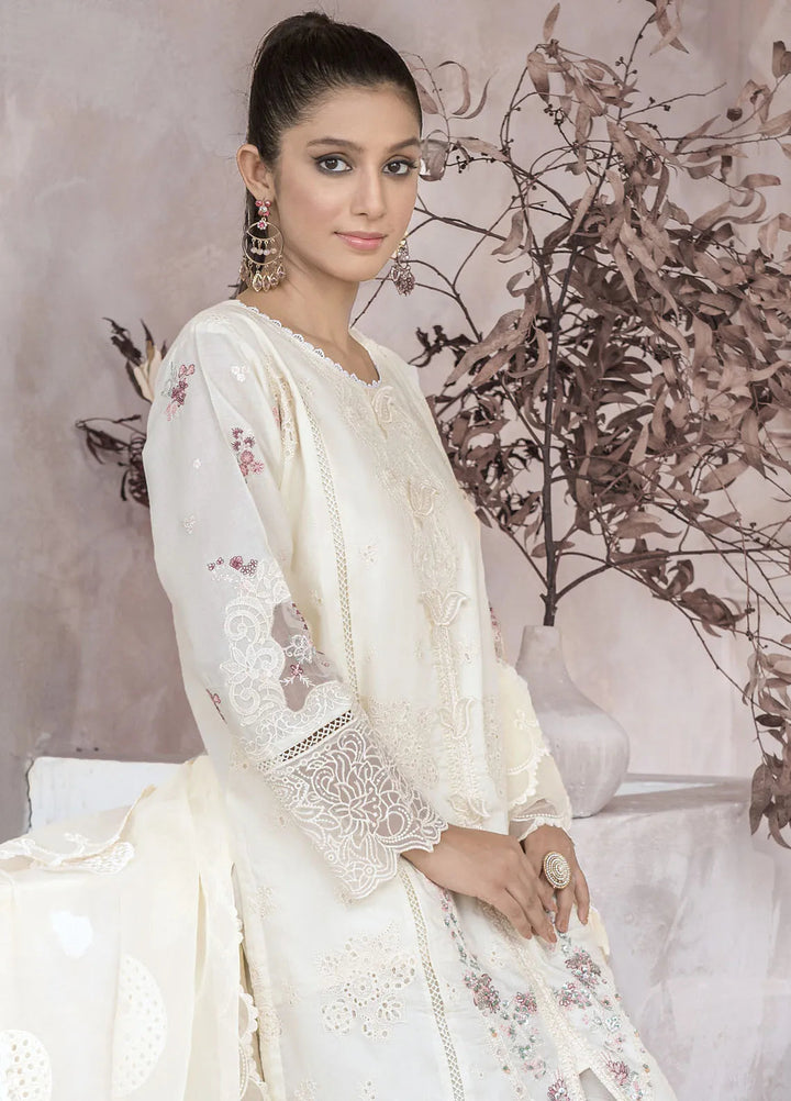 Roop Rang By Al Harir Pret Embroidered Cotton 3 Piece Suit Noori Off white