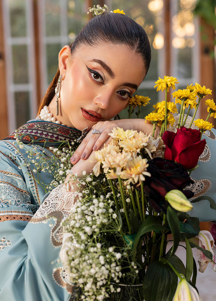 Roses De Feu by Sahane Embroidered Lawn Suits Unstitched 3 Piece SNE25RF CT-22005 Freesia - Summer Collection