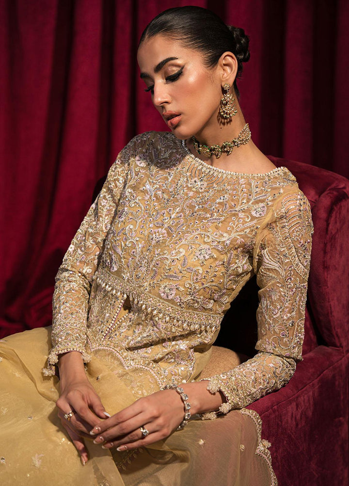 Roshnai By Shazme Embroidered Organza Suits Unstitched 4 Piece SHZ23R SH 03 Fatin - Wedding Collection
