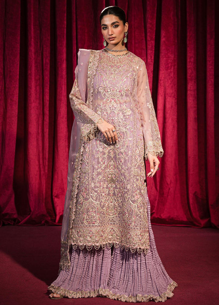 Roshnai By Shazme Embroidered Organza Suits Unstitched 4 Piece SHZ23R SH 04 Nora - Wedding Collection