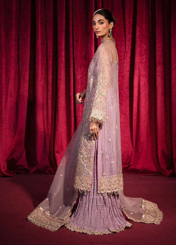 Roshnai By Shazme Embroidered Organza Suits Unstitched 4 Piece SHZ23R SH 04 Nora - Wedding Collection