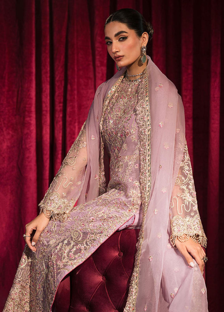 Roshnai By Shazme Embroidered Organza Suits Unstitched 4 Piece SHZ23R SH 04 Nora - Wedding Collection