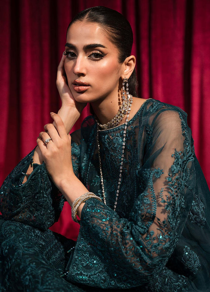 Roshnai By Shazme Embroidered Organza Suits Unstitched 4 Piece SHZ23R SH 07 Isra - Wedding Collection