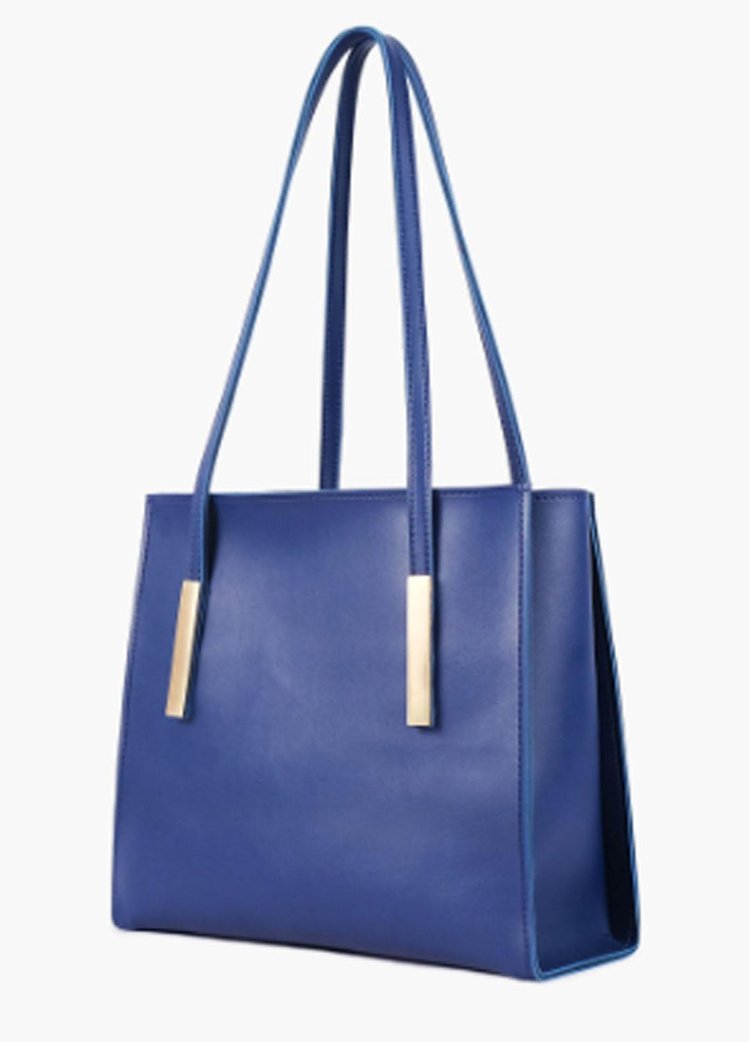 RTW Creation Shoulder Bag Zsb-08 Blue Zipper Shoulder Bag With Long Handle - Women Shoulder Bags