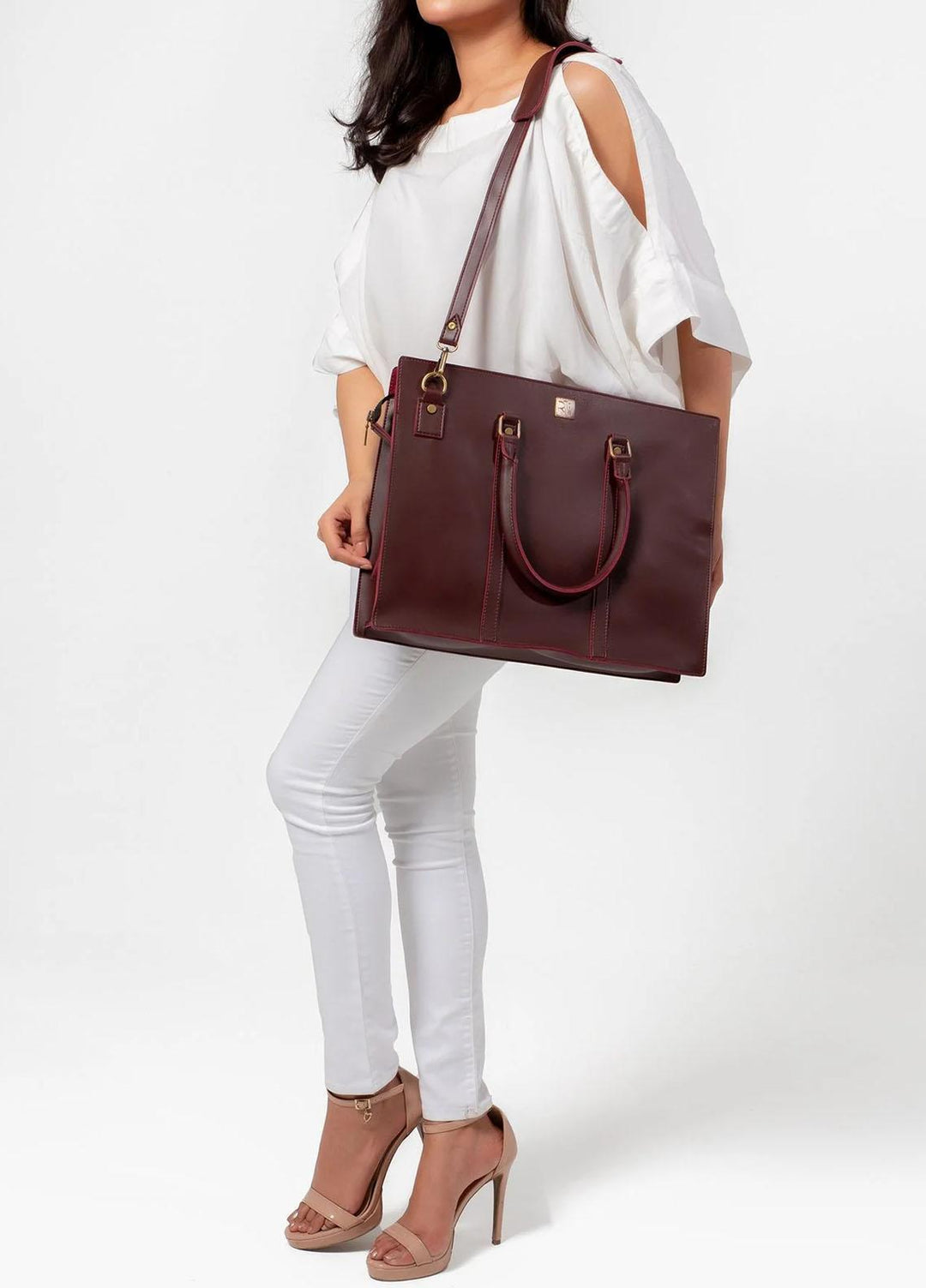 RTW Creation    Laptop Bag TRW23LB DLB-08 Burgundy laptop bag - Women Laptop Bags