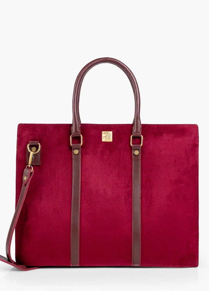 RTW Creation    Laptop Bag TRW23LB DLB-03 Burgundy suede laptop bag - Women Laptop Bags