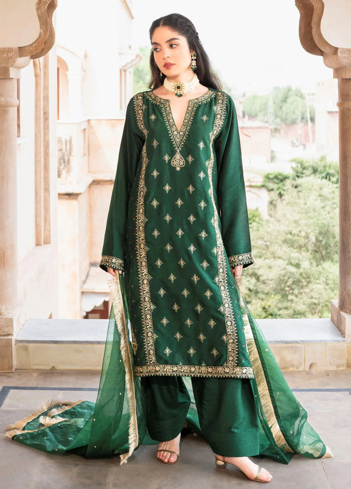 Ruhani by Muraad Embroidered Raw Silk Suit Unstitched 3 Piece MU24R Meher - Formal Collection