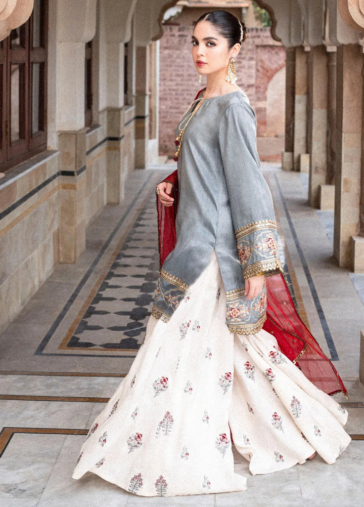 Ruhani by Muraad Embroidered Raw Silk Suit Unstitched 3 Piece MU24R Nura - Formal Collection