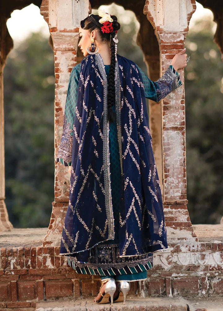 Rumi by Xenia Embroidered Raw Silk Suit Unstitched 3 Piece XE25RF D-09 Malika A - Formals Collection