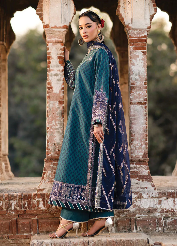 Rumi by Xenia Embroidered Raw Silk Suit Unstitched 3 Piece XE25RF D-09 Malika A - Formals Collection