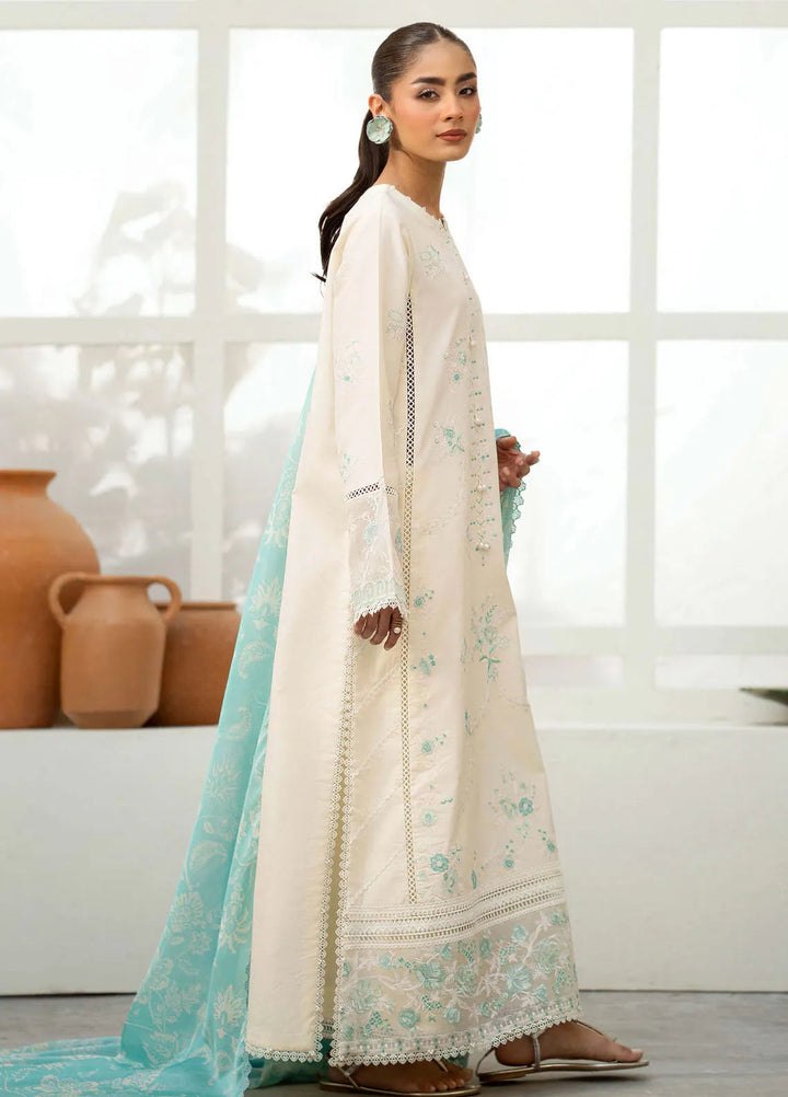 Saad Shaikh Embroidered Lawn Suit Unstitched 3 Piece SSK24E Zuruj - Festive Collection