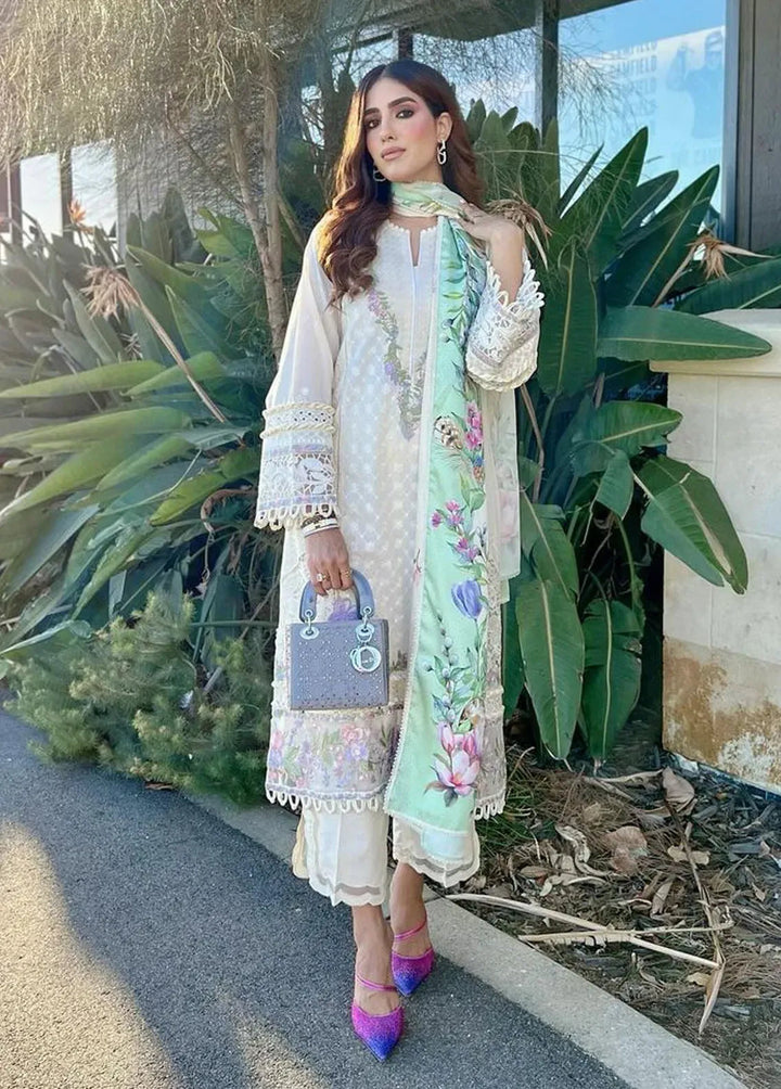 Sable Vogue Embroidered Lawn Suit Unstitched 3 Piece SV24LL SL-07-24 Ivy - Luxury Summer Collection