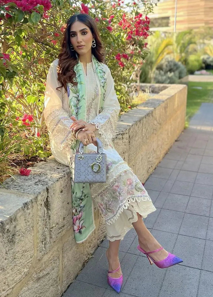 Sable Vogue Embroidered Lawn Suit Unstitched 3 Piece SV24LL SL-07-24 Ivy - Luxury Summer Collection