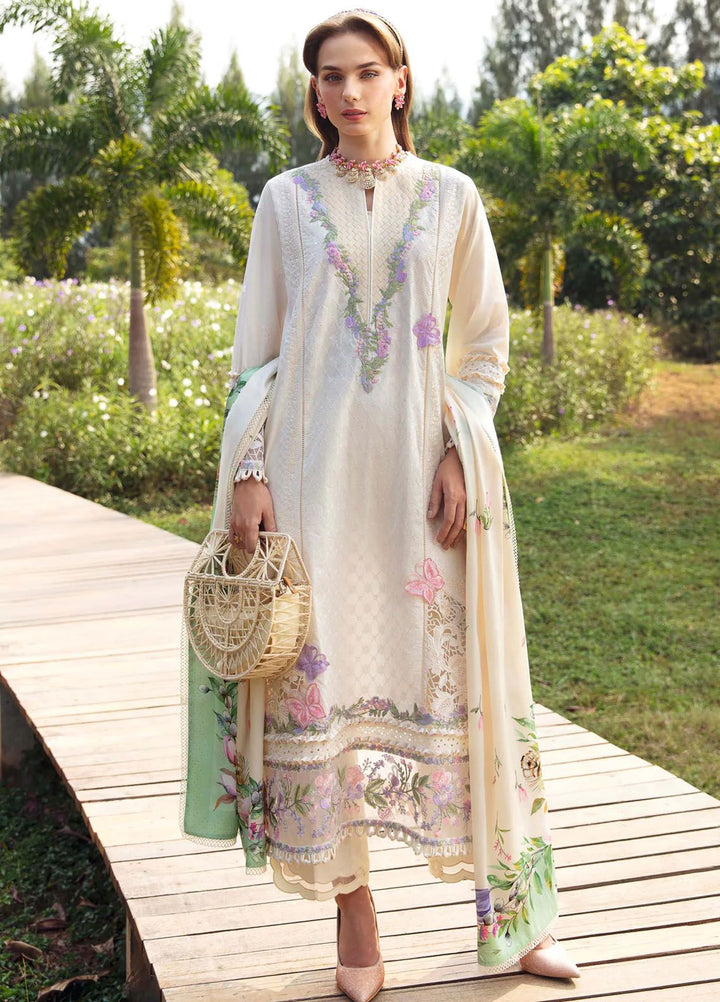 Sable Vogue Embroidered Lawn Suit Unstitched 3 Piece SV24LL SL-07-24 Ivy - Luxury Summer Collection