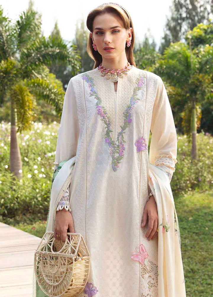 Sable Vogue Embroidered Lawn Suit Unstitched 3 Piece SV24LL SL-07-24 Ivy - Luxury Summer Collection