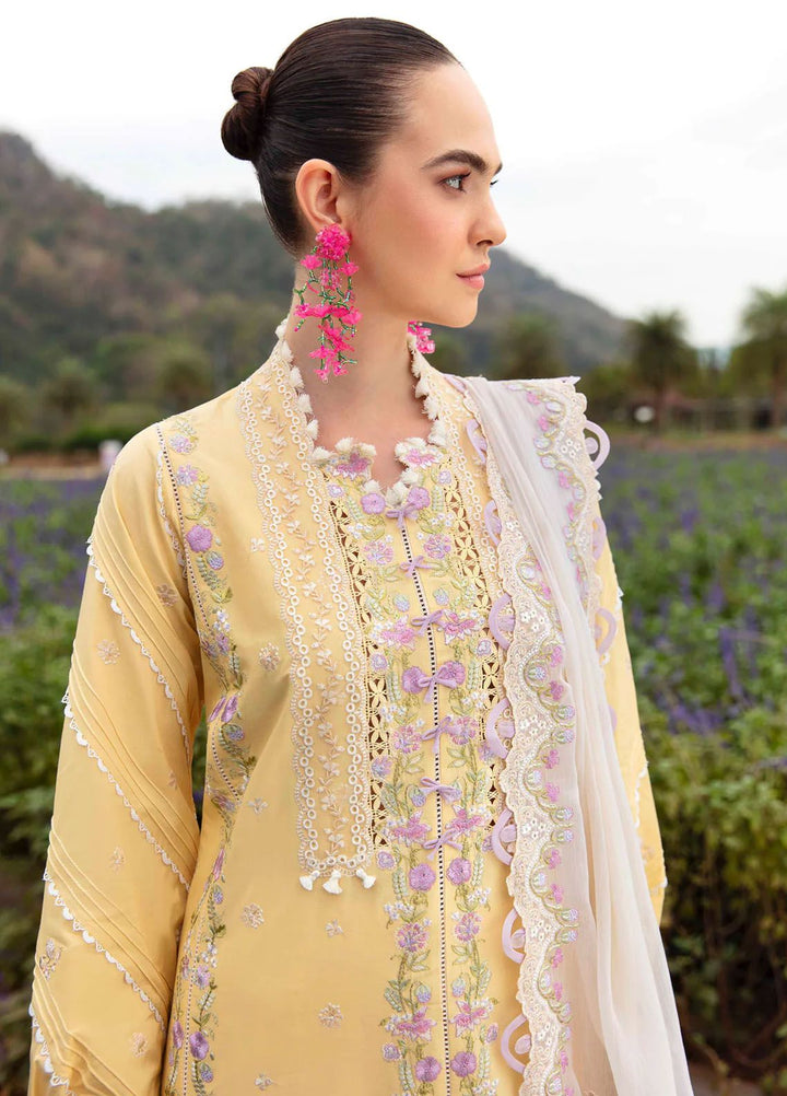 Sable Vogue Embroidered Lawn Suit Unstitched 3 Piece SV24LL SL-08-24 Maye - Luxury Summer Collection