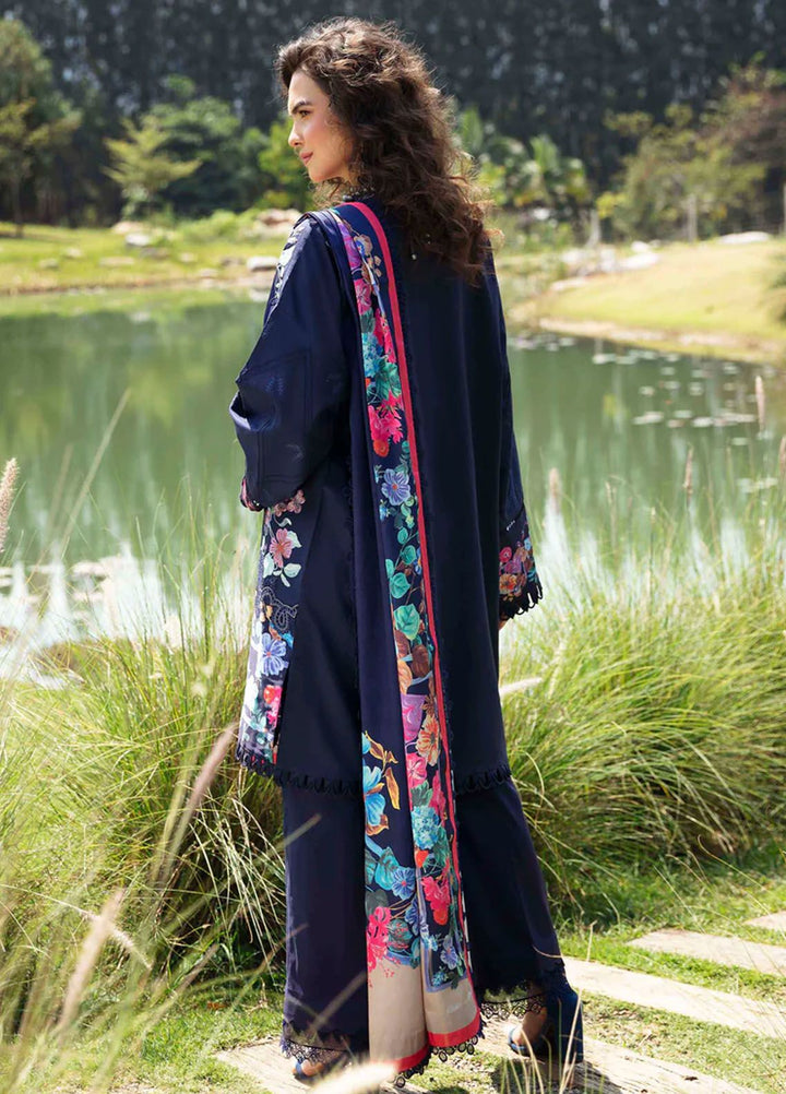 Sable Vogue Embroidered Lawn Suit Unstitched 3 Piece SV24LL SL-13-24 Blossom - Luxury Summer Collection