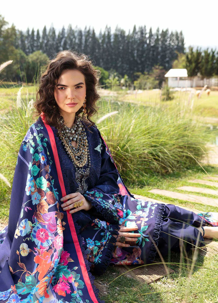 Sable Vogue Embroidered Lawn Suit Unstitched 3 Piece SV24LL SL-13-24 Blossom - Luxury Summer Collection