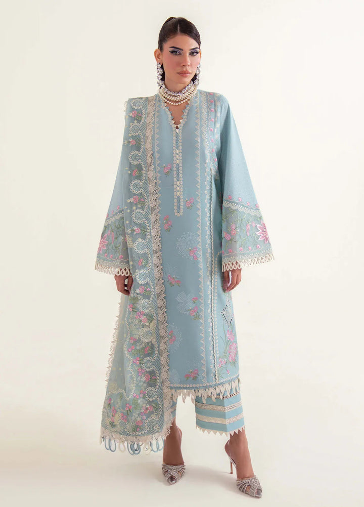 Sable Vogue Embroidered Lawn Suits Unstitched 3 Piece SV25LL SL-06 - Summer Collection