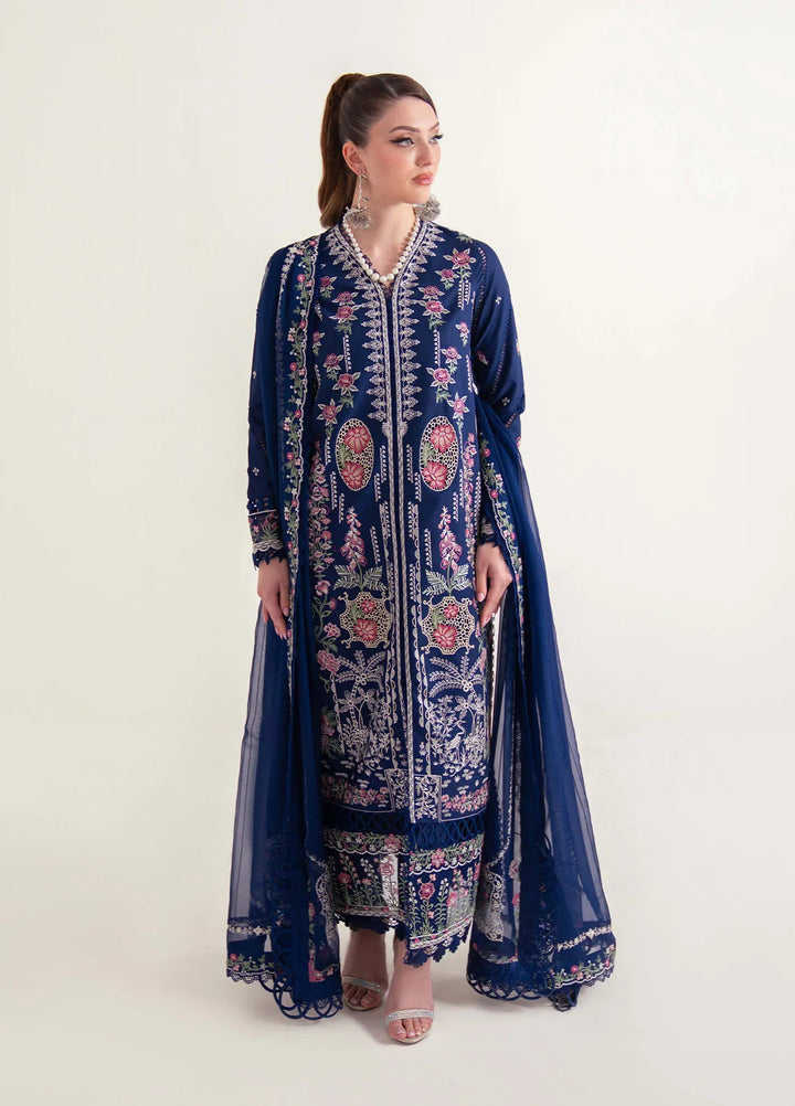 Sable Vogue Embroidered Lawn Suits Unstitched 3 Piece SV25LL SL-07 - Summer Collection
