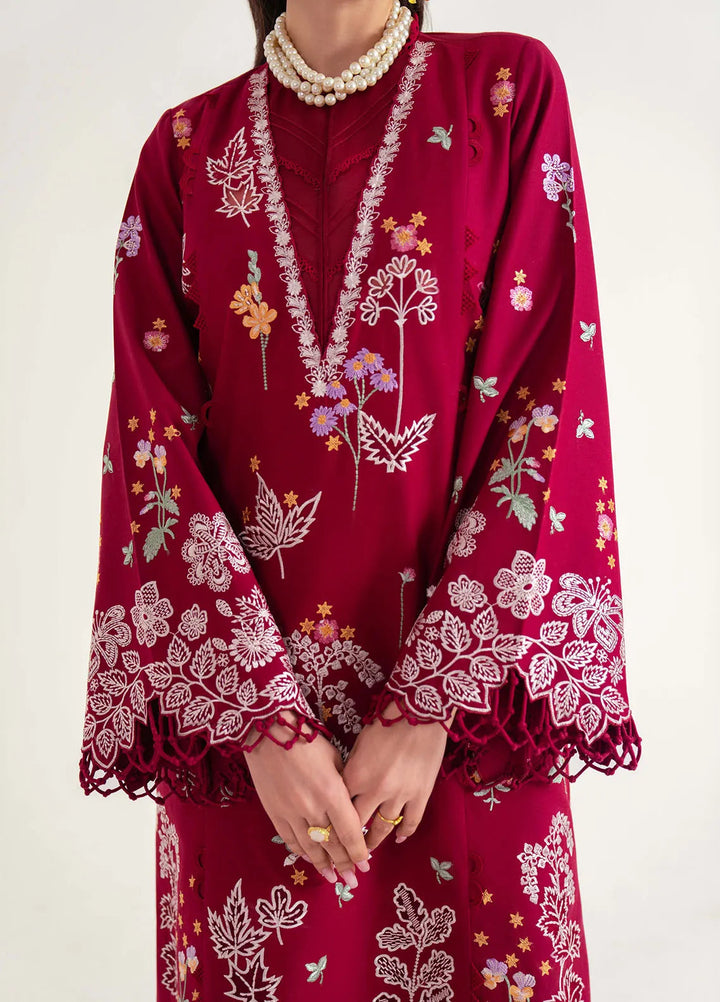 Sable Vogue Embroidered Lawn Suits Unstitched 3 Piece SV25LL SL-08 - Summer Collection