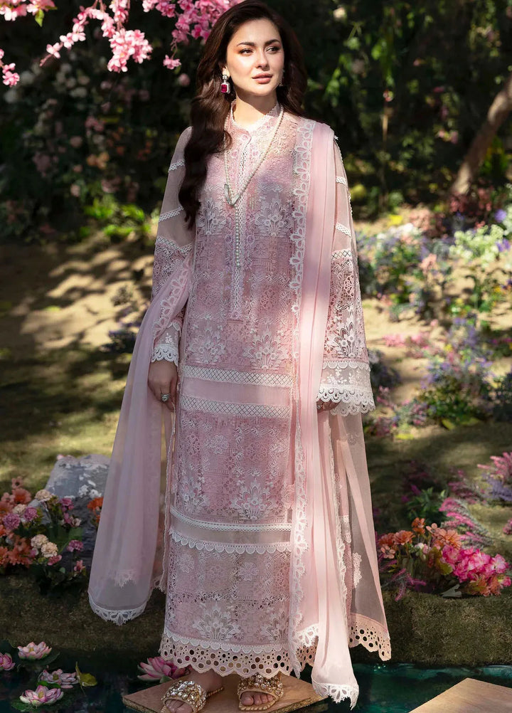 Sable Vogue Embroidered Organza Suit Unstitched 4 Piece SV25LF SL-07-25 - Luxury Collection