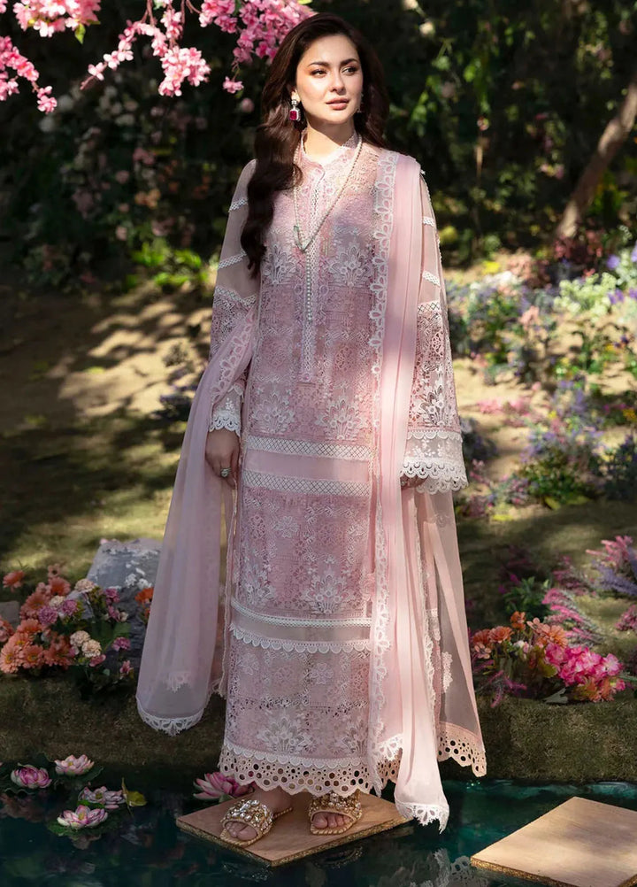 Sable Vogue Embroidered Organza Suit Unstitched 4 Piece SV25LF SL-07-25 - Luxury Collection