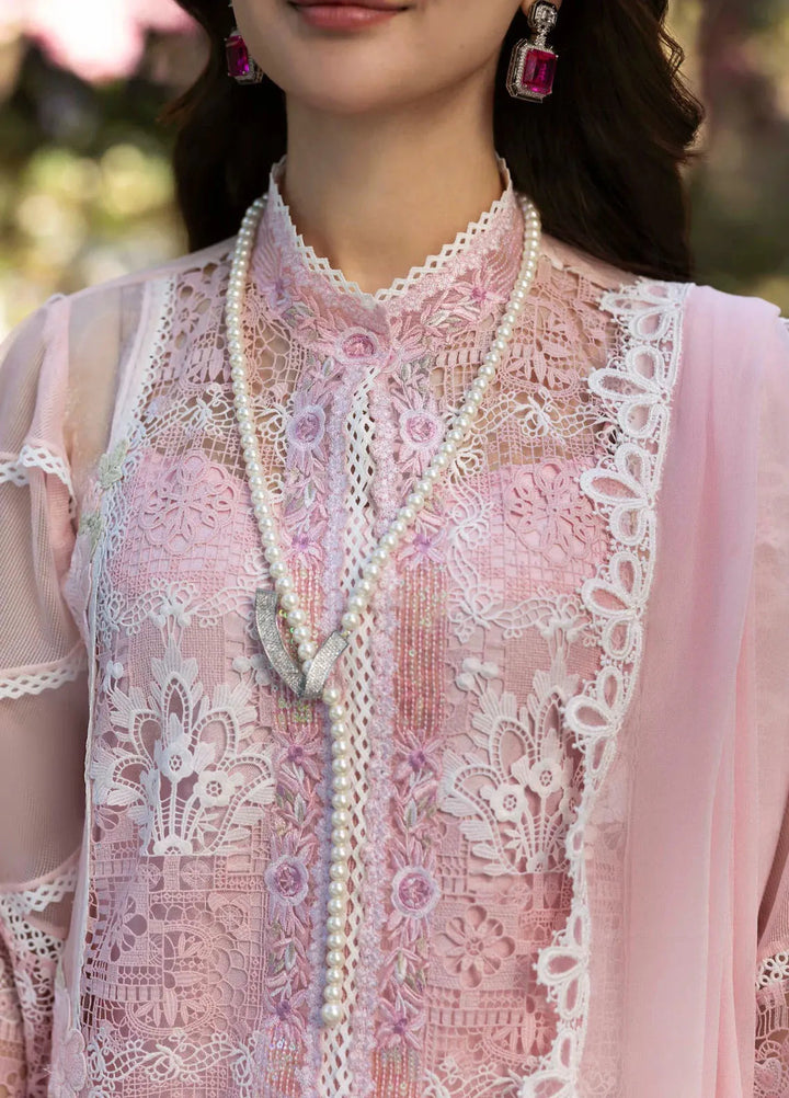 Sable Vogue Embroidered Organza Suit Unstitched 4 Piece SV25LF SL-07-25 - Luxury Collection