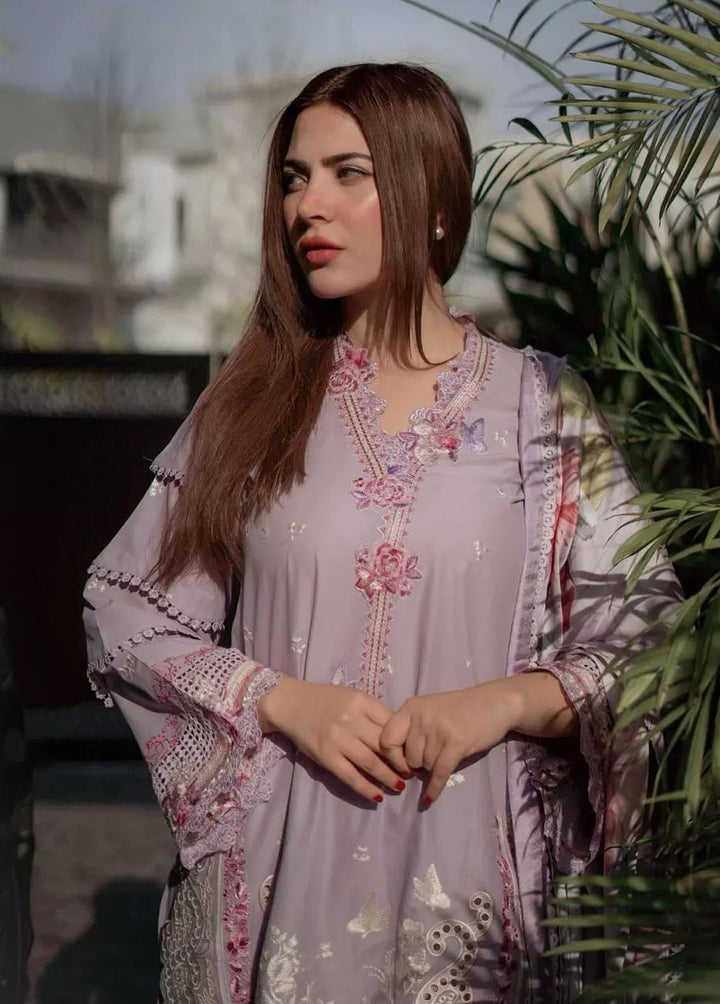 Sable Vogue Embroidered Lawn Suit Unstitched 3 Piece SV24LL SL-10-24 Aster - Luxury Summer Collection