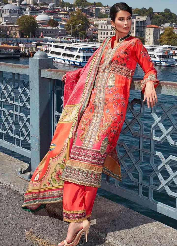Sable Vogue Embroidered Silk Suits Unstitched 3 Piece SRS-03 SV22NFU - Luxury Collection