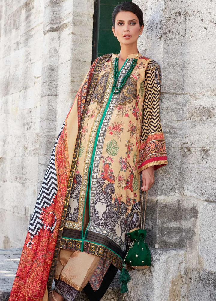 Sable Vogue Embroidered Silk Suits Unstitched 3 Piece SRS-05 SV22NFU - Luxury Collection