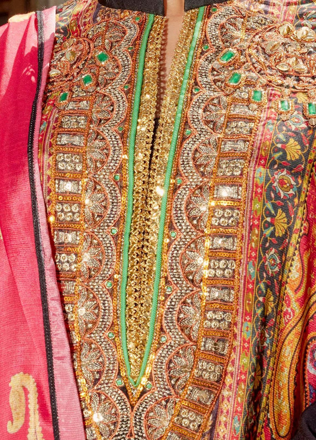 Sable Vogue Embroidered Silk Suits Unstitched 3 Piece SRS-06 SV22NFU - Luxury Collection