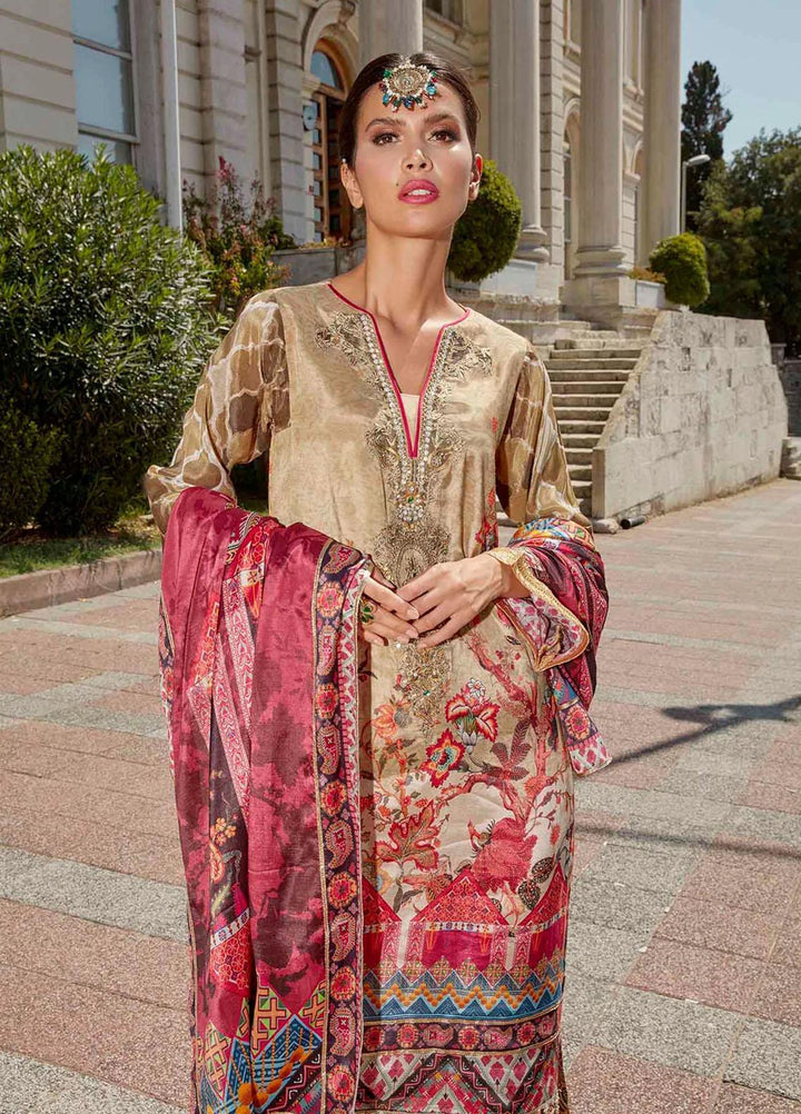 Sable Vogue Embroidered Silk Suits Unstitched 3 Piece SRS-07 SV22NFU - Luxury Collection