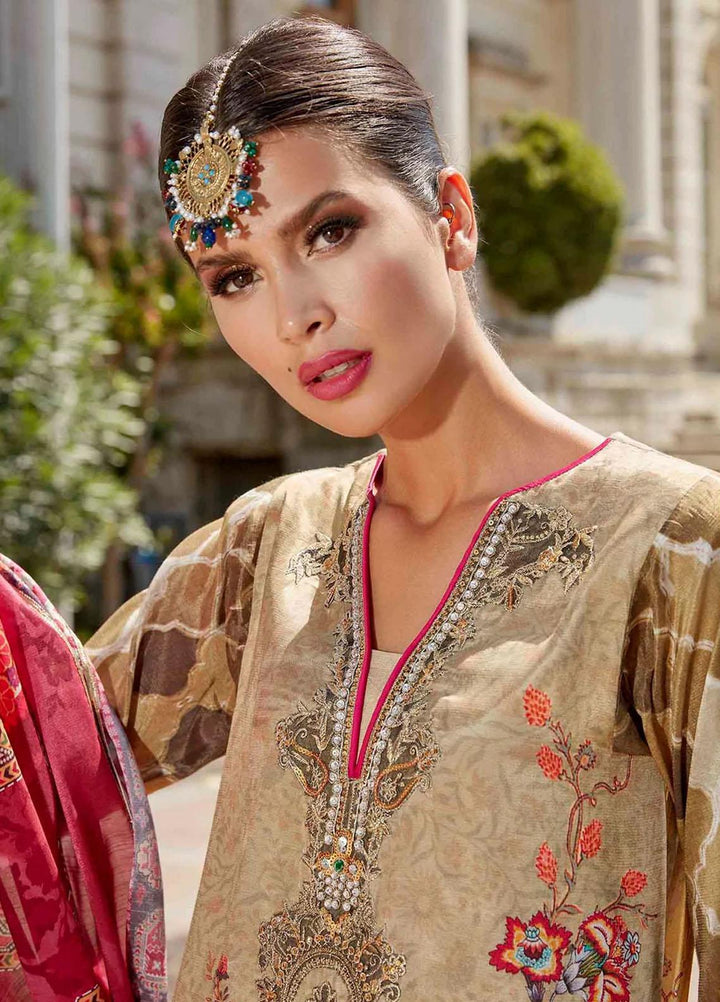 Sable Vogue Embroidered Silk Suits Unstitched 3 Piece SRS-07 SV22NFU - Luxury Collection