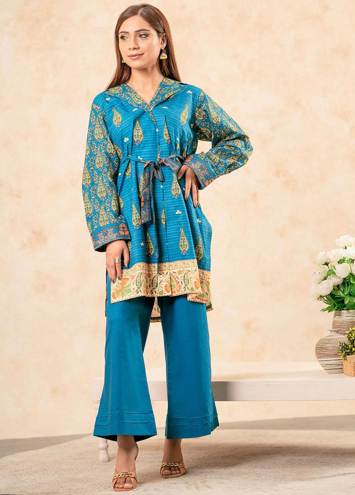 Safwa Printed Lawn Suits Unstitched 2 Piece SW23L S2P-42 Bondi Blue - Summer Collection