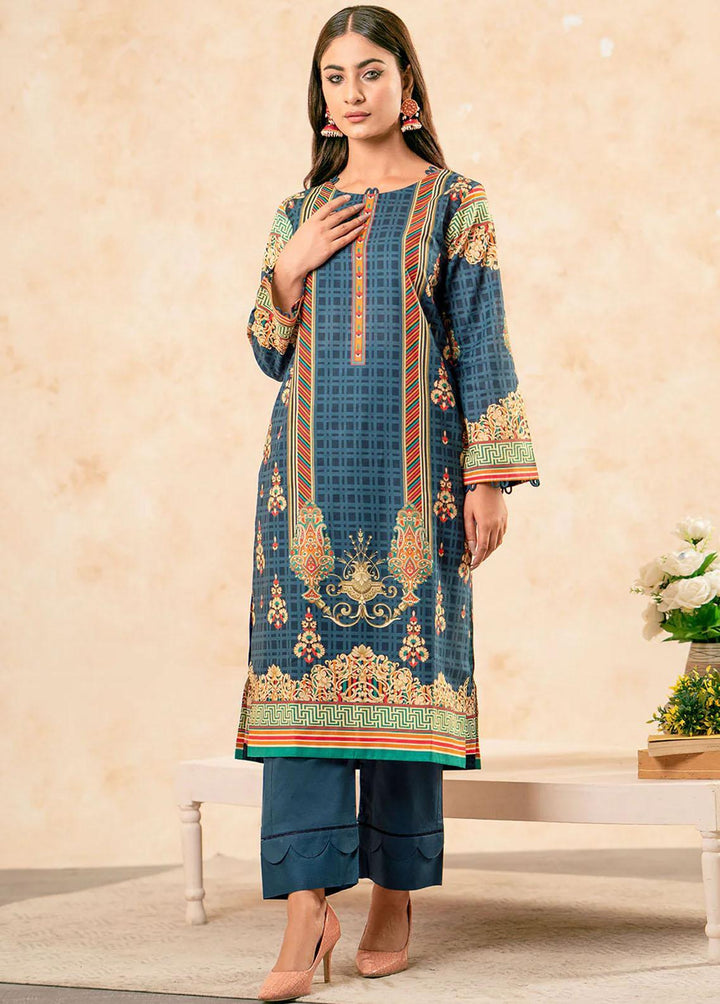 Safwa Printed Lawn Suits Unstitched 2 Piece SW23L S2P-47 Slate - Summer Collection