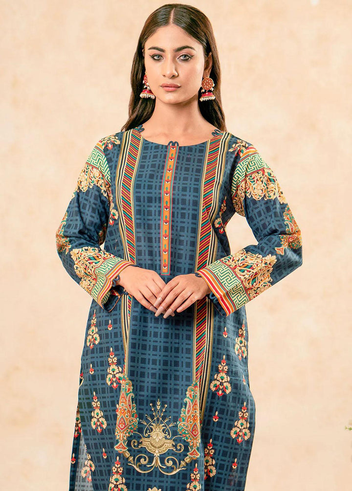 Safwa Printed Lawn Suits Unstitched 2 Piece SW23L S2P-47 Slate - Summer Collection