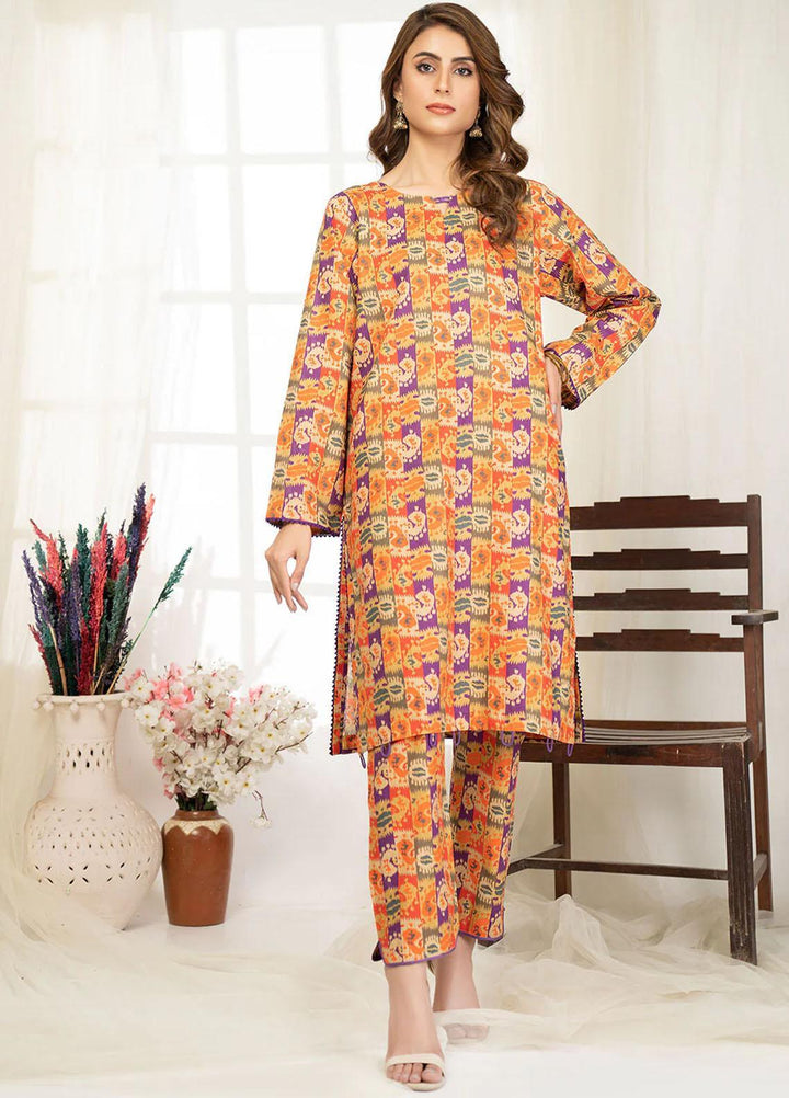 Safwa Printed Lawn Suits Unstitched 2 Piece SW23O OR-01 - Summer Collection