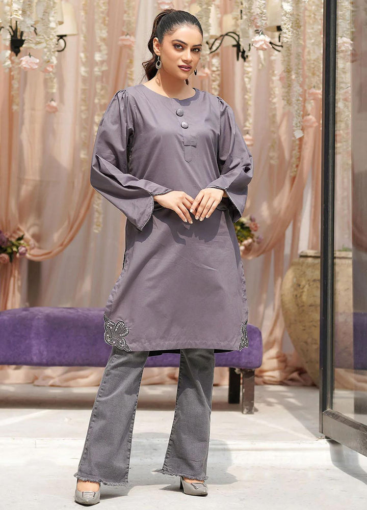 Safwa Casual Pret  Lawn Shirt 3R-1P-EMB-100 Blue