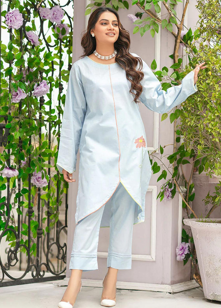 Safwa Casual Pret  Lawn 2 Piece Suit 3R1-2P-EMB-109 Light Grey