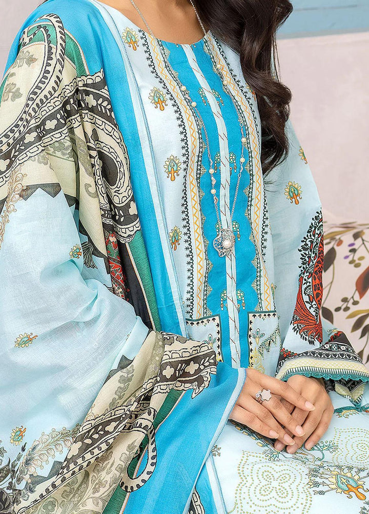 Safwa Printed Lawn Suits Unstitched 3 Piece SW23SP-V4 SSP-38 - Summer Collection