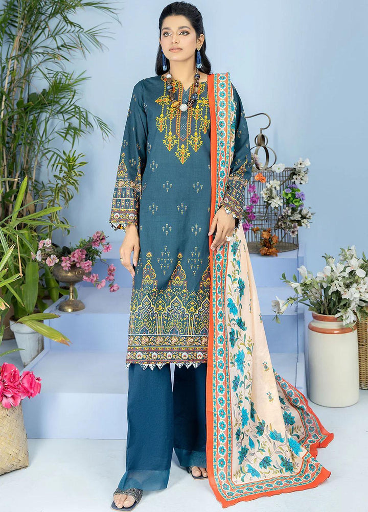 Safwa Printed Lawn Suits Unstitched 3 Piece SW23SP-V5 SSP-42 - Summer Collection