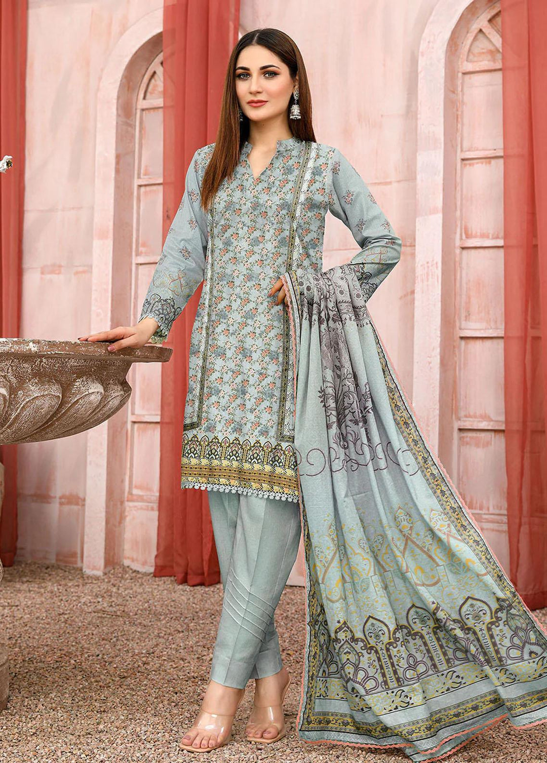 Mother Collection By Safwa Embroidered Lawn Suits Unstitched 3 Piece SW23ML MEK-06 - Summer Collection