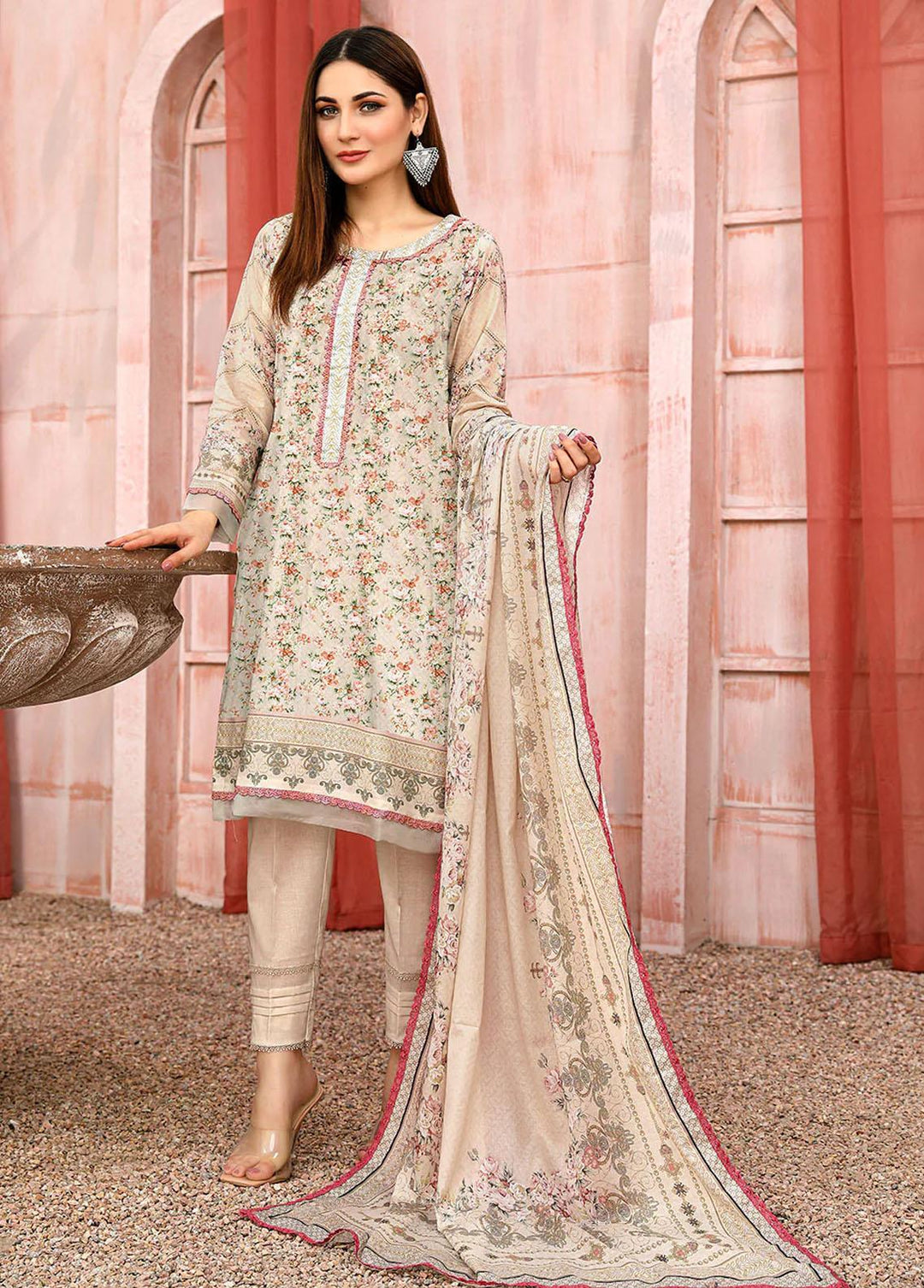 Mother Collection By Safwa Embroidered Lawn Suits Unstitched 3 Piece SW23ML MEK-08 - Summer Collection