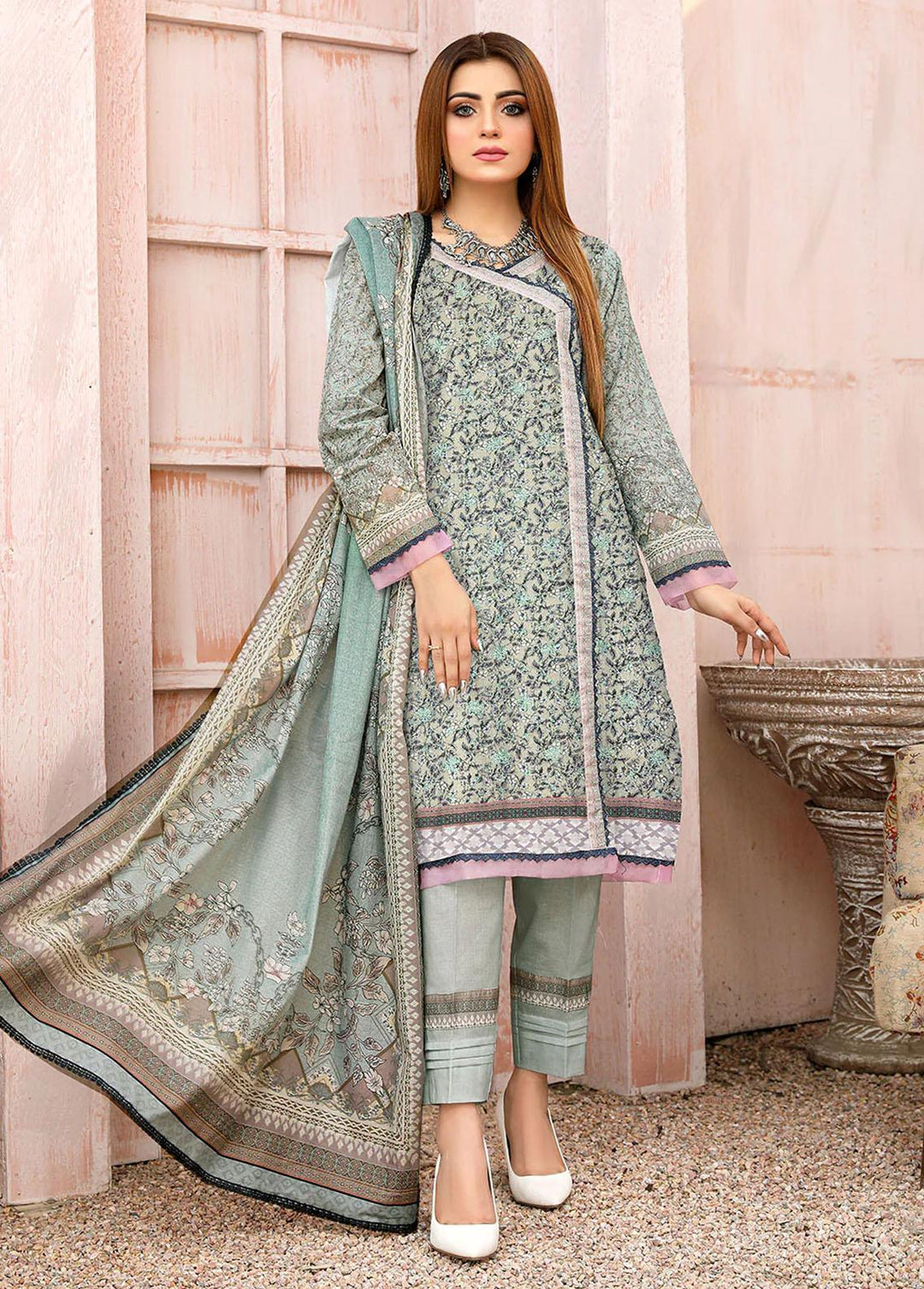 Mother Collection By Safwa Embroidered Lawn Suits Unstitched 3 Piece SW23ML MEK-10 - Summer Collection