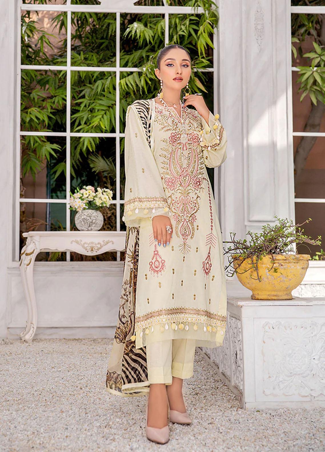 Haye Dil by Sahane Embroidered Chiffon Suits Unstitched 4 Piece SNE25HD CT 29006 Forever Mine - Formals Collection