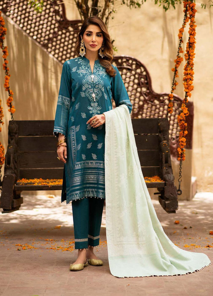 Sahar Jacquard Cotton Suits Unstitched 3 Piece SAENJC Akasi - Summer Collection