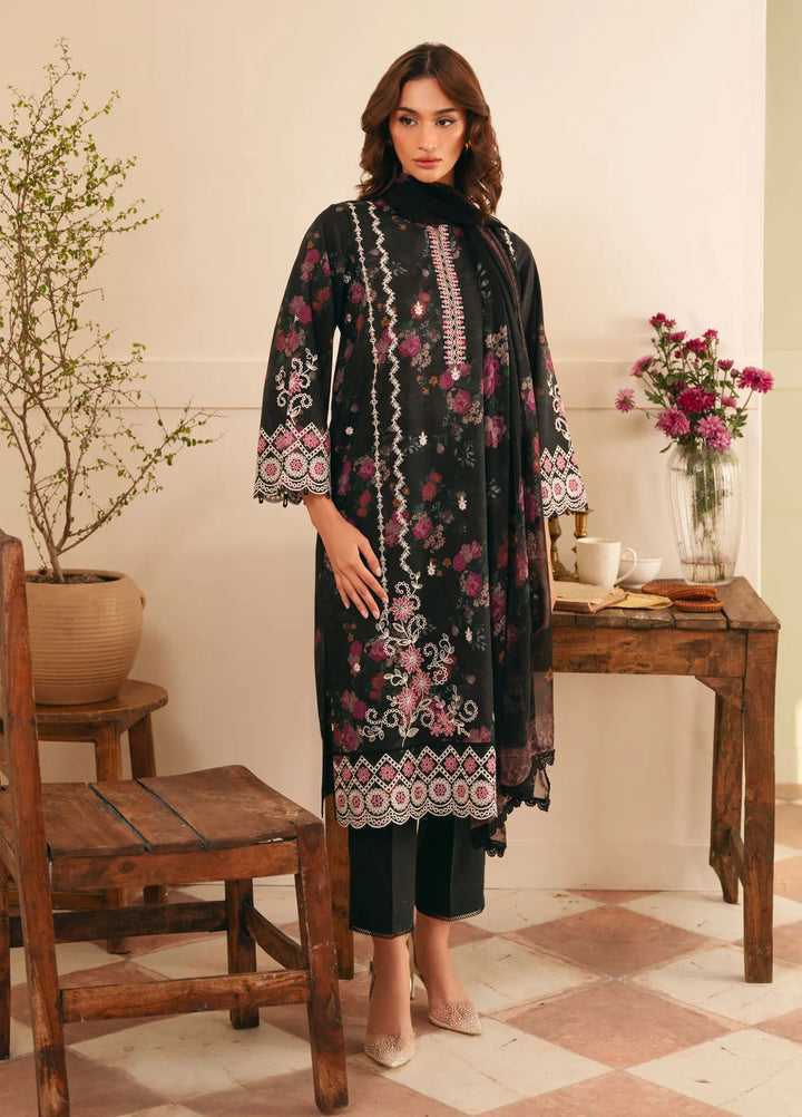 Sahar Embroidered Lawn Suit Unstitched 3 Piece EL-V1-S25-05 Gothic Garden - Festive Collection